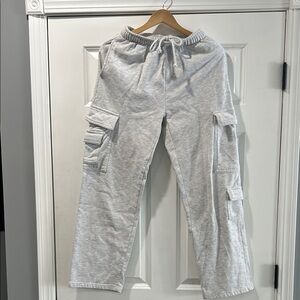 Garage Gray Straight Leg Cargo Pants